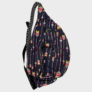 Ambry Arrow Sling Bag Navy Blue Braided Strap